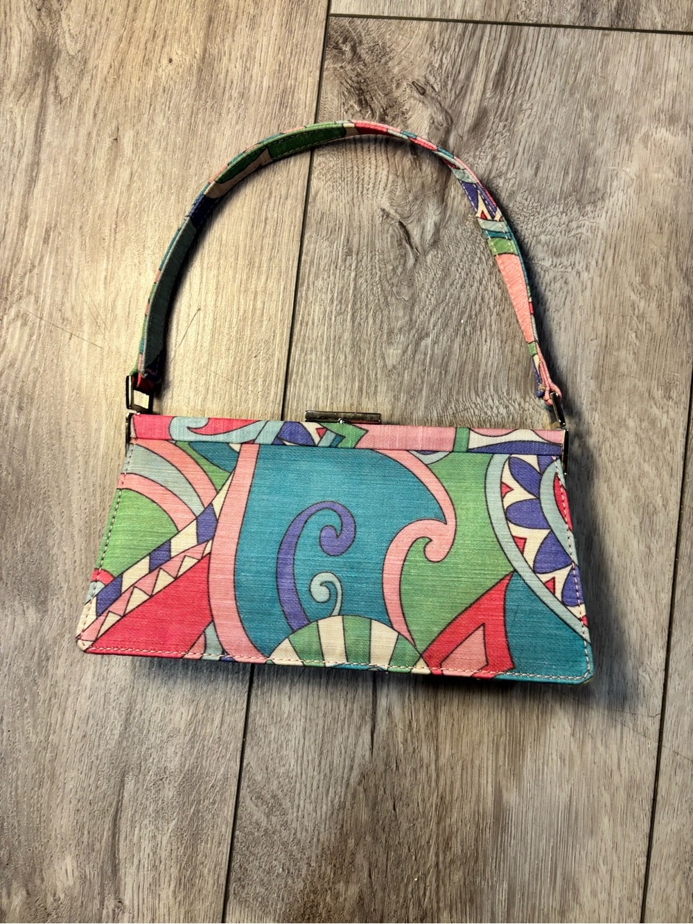 ✨ Vintage Maxx New York Geometric Pop Art Baguette Shoulder Bag ✨